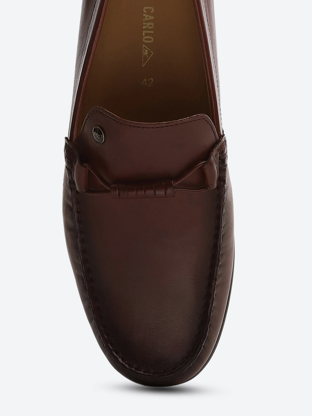 Men Burgundy Slip on Genuine Leather Loafers