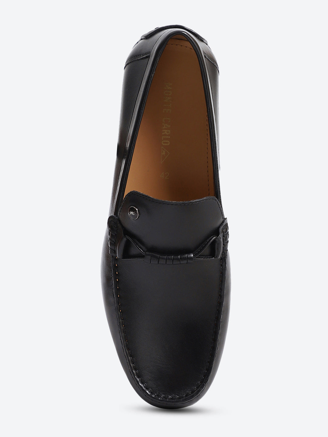 Men Black Slip on Genuine Leather Loafers