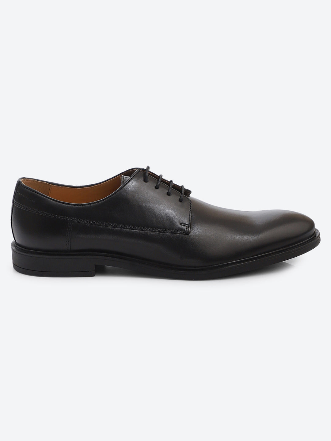 Men Black Lace Up Genuine Leather Formal Derby