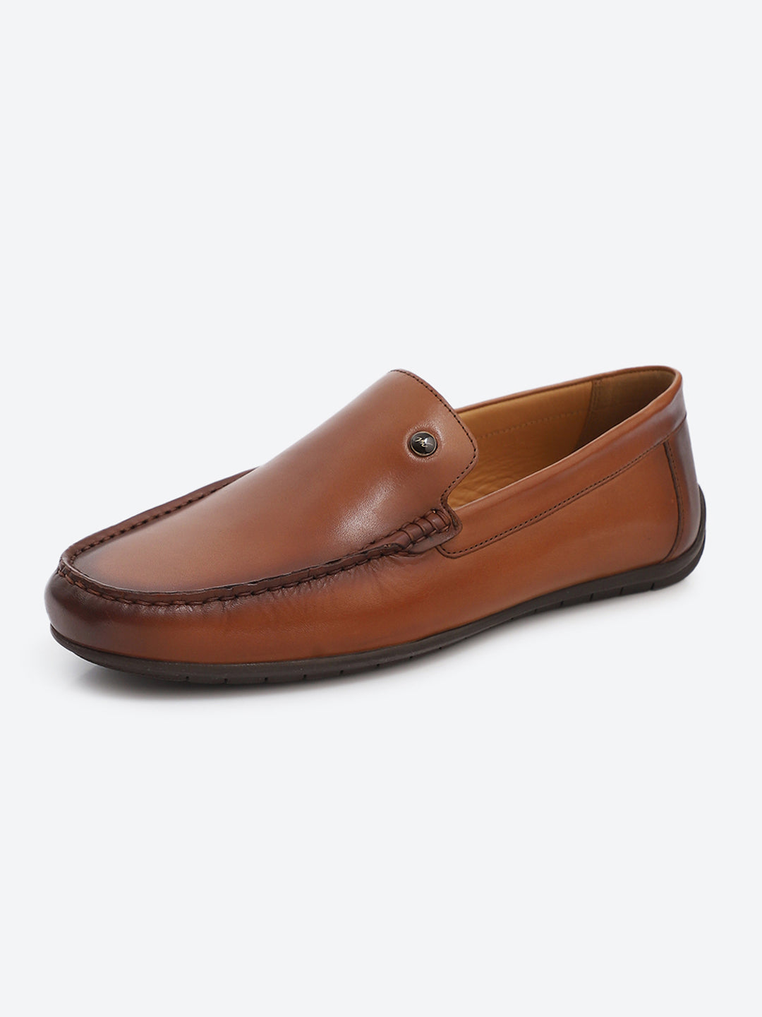 Monte Carlo Tan Casual Slip on Leather Loafers for Men