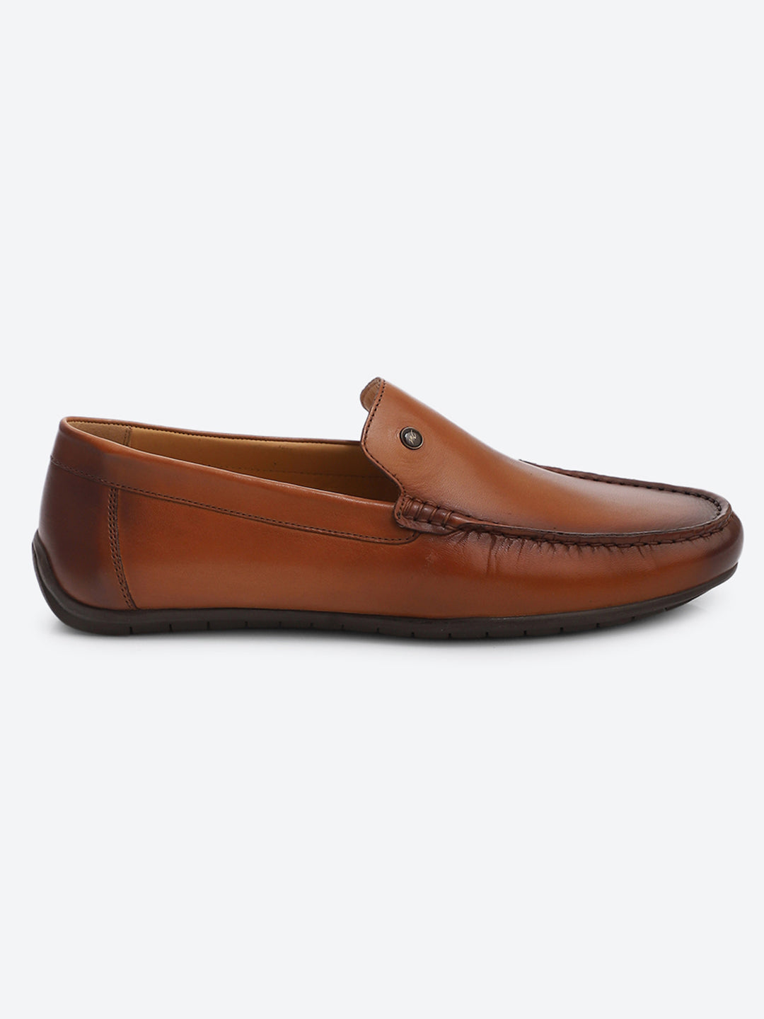 Monte Carlo Tan Casual Slip on Leather Loafers for Men