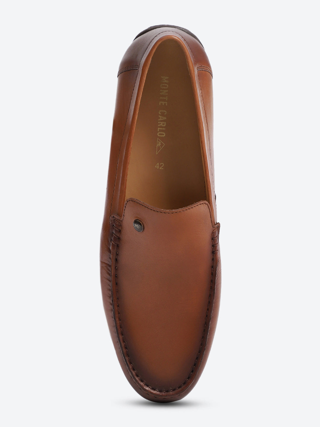 Monte Carlo Tan Casual Slip on Leather Loafers for Men