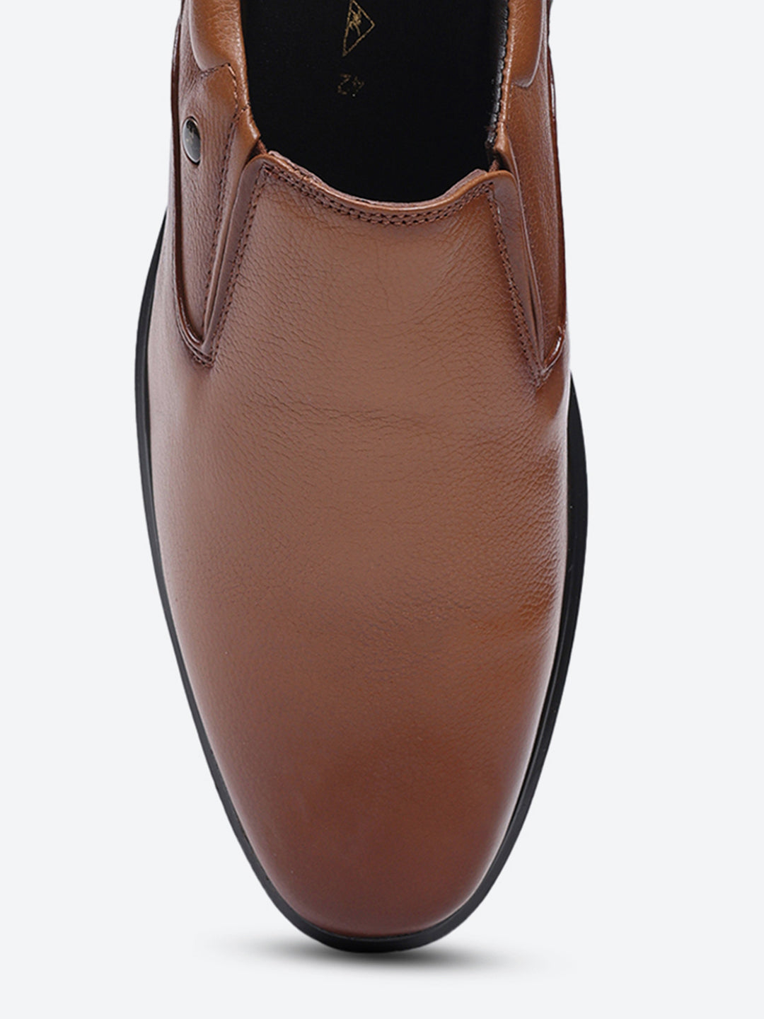 Men Tan Slip on Leather Formal Derbys