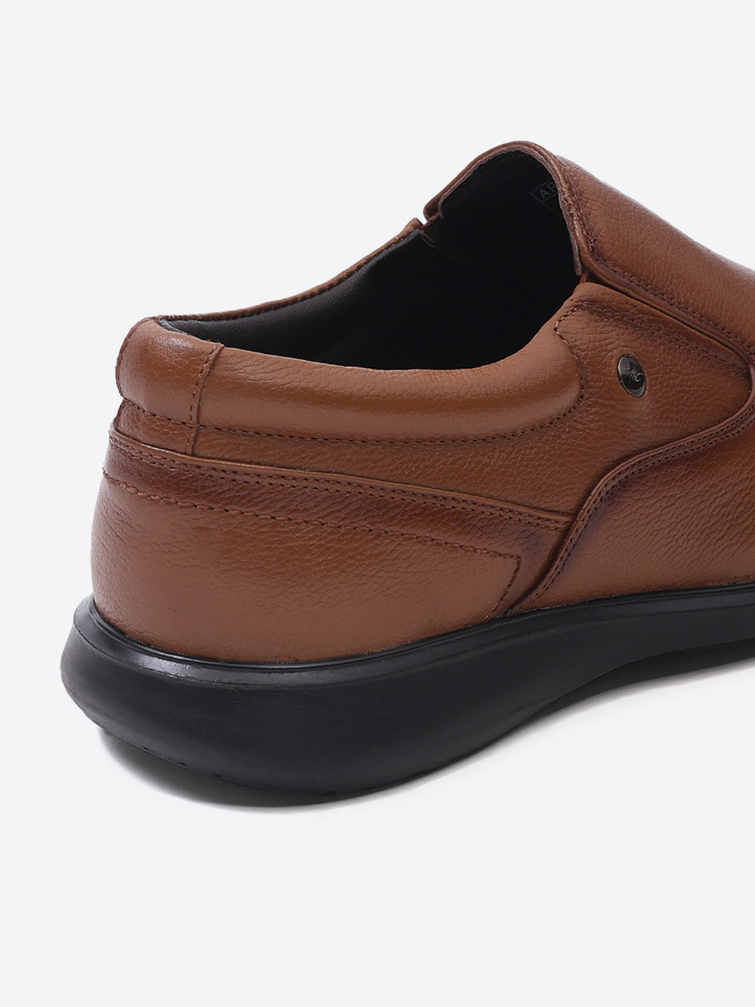 Men Tan Slip on Leather Formal Derbys