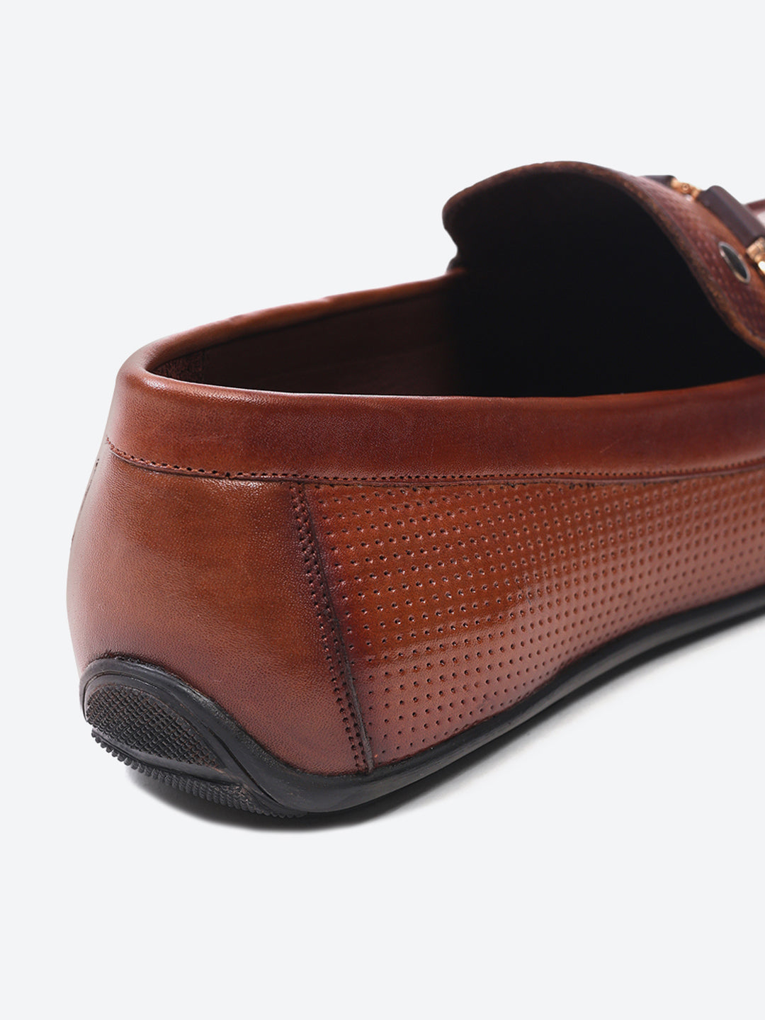 Men Tan Slip on Leather Loafers