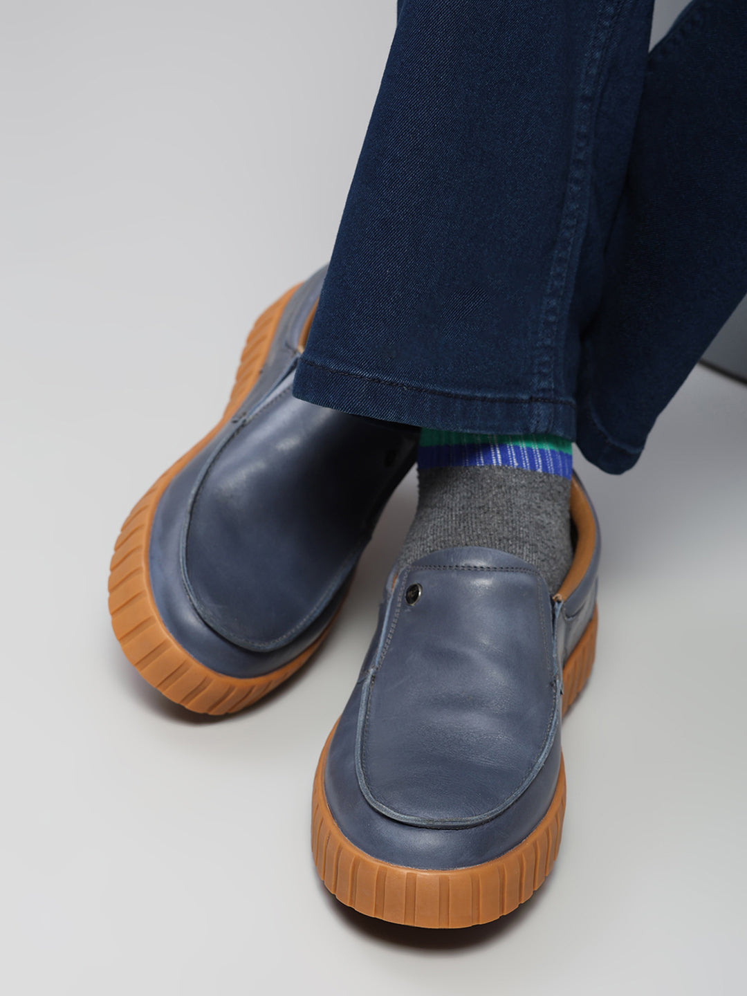 Monte Carlo Navy Blue Casual Slip-On Loafers/Moccasins for Men