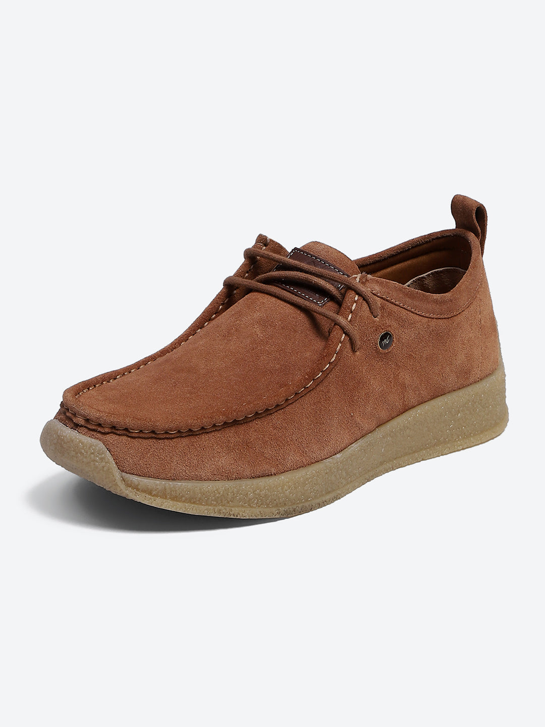 Monte Carlo Peach Casual Moc-Toe-Lace Up Shoe for Men