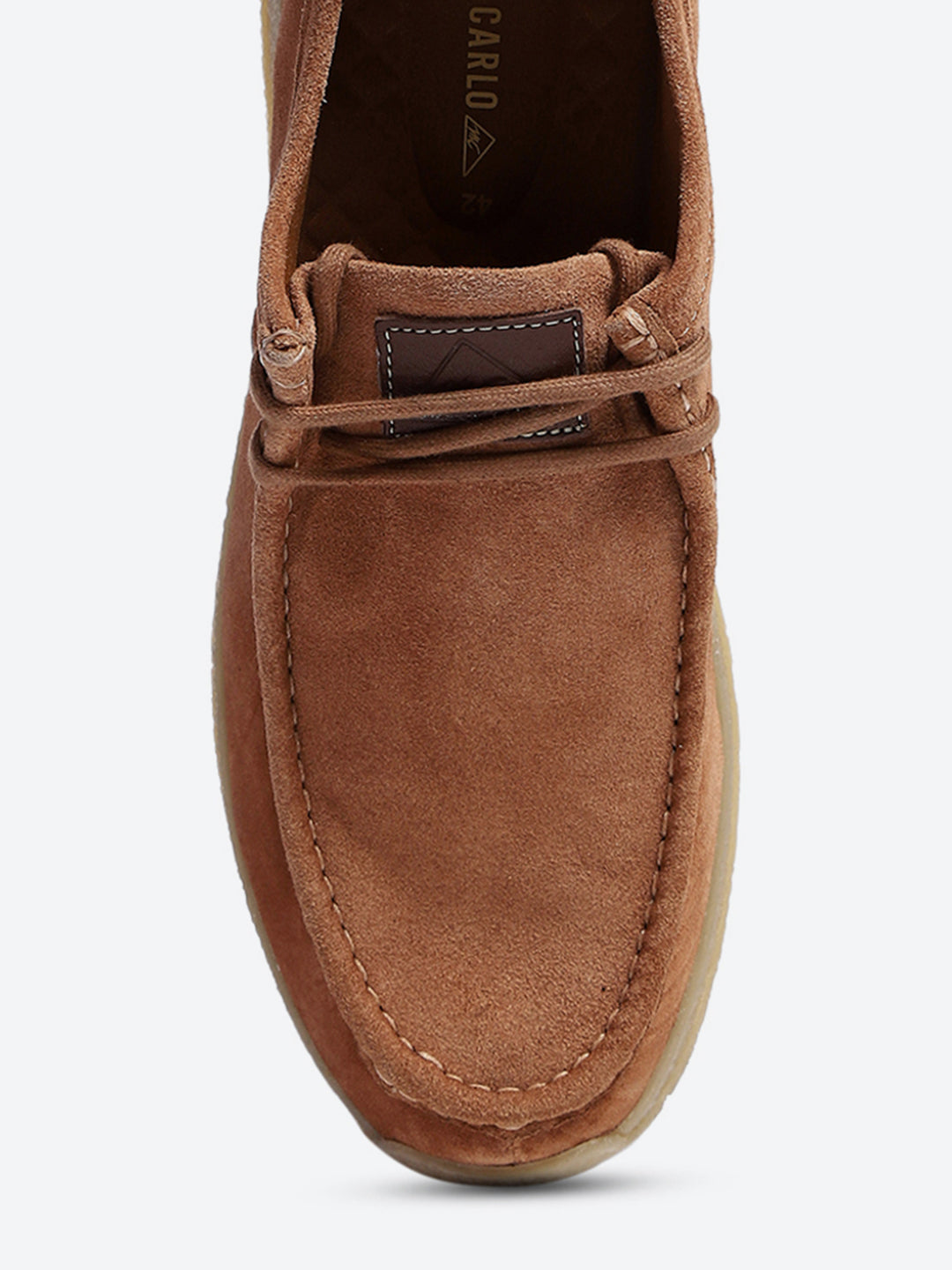 Monte Carlo Peach Casual Moc-Toe-Lace Up Shoe for Men