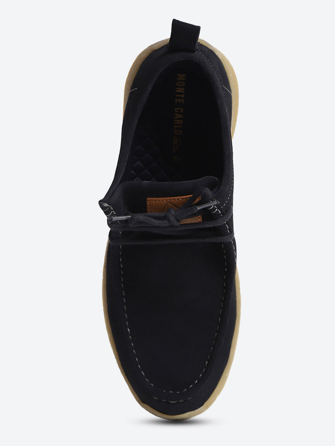 Monte Carlo Navy Blue Casual Moc-Toe-Lace Up Shoe for Men