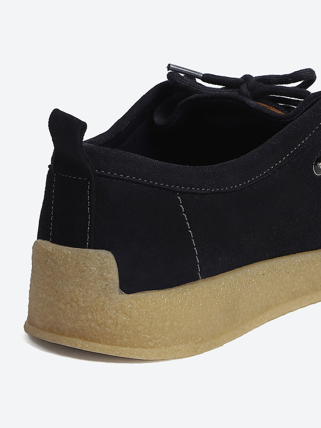 Monte Carlo Navy Blue Casual Moc-Toe-Lace Up Shoe for Men