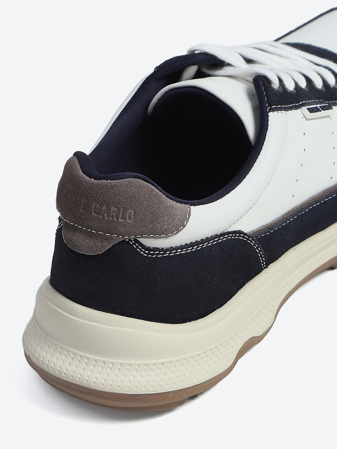 Monte Carlo White & Navy Blue Comfort Casual Sneakers for Men