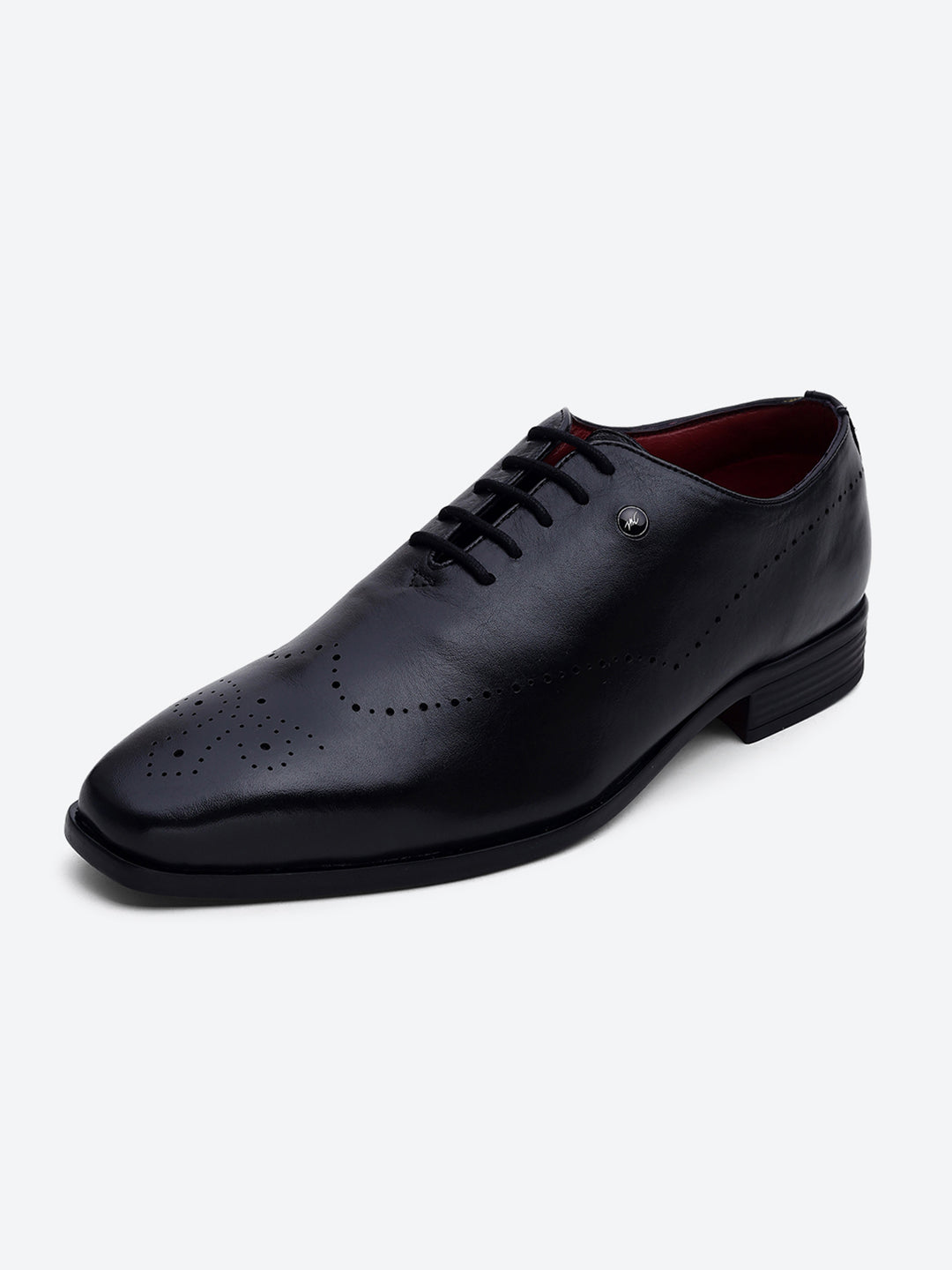 Men Black Lace Up Genuine Leather Formal Oxfords