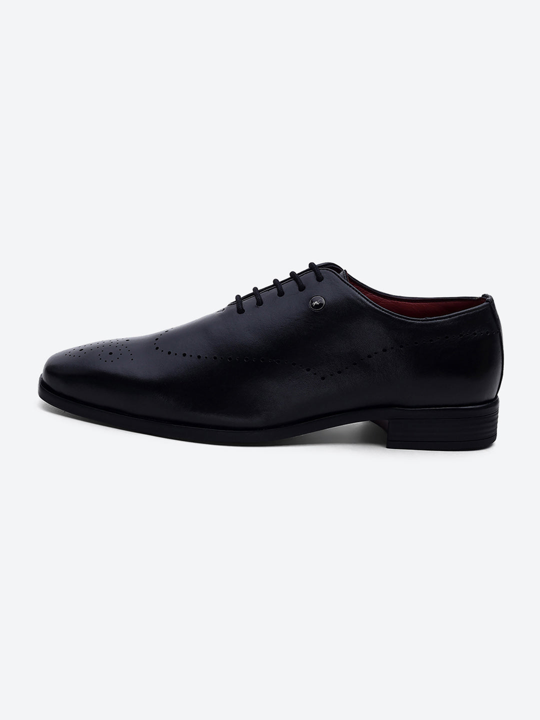 Men Black Lace Up Genuine Leather Formal Oxfords