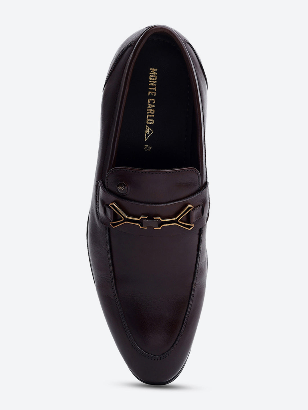 Men Brown Slip on Genuine Leather Penny Loafers