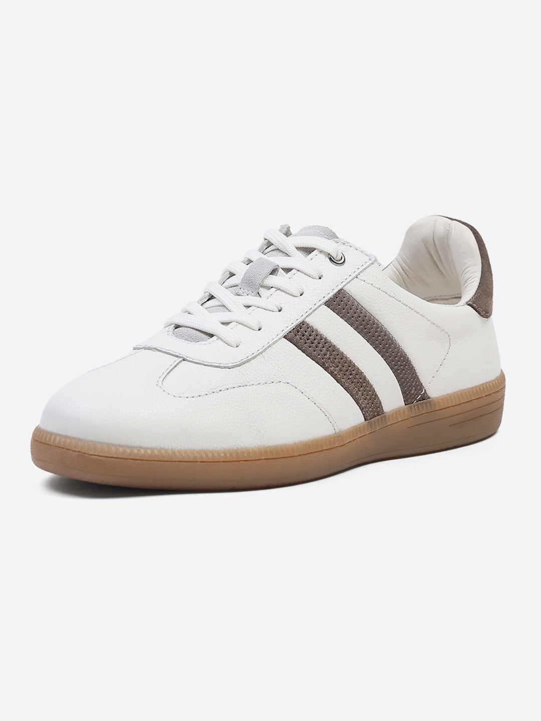 Monte Carlo White Smart Lace-Up Casual Sneakers for Men