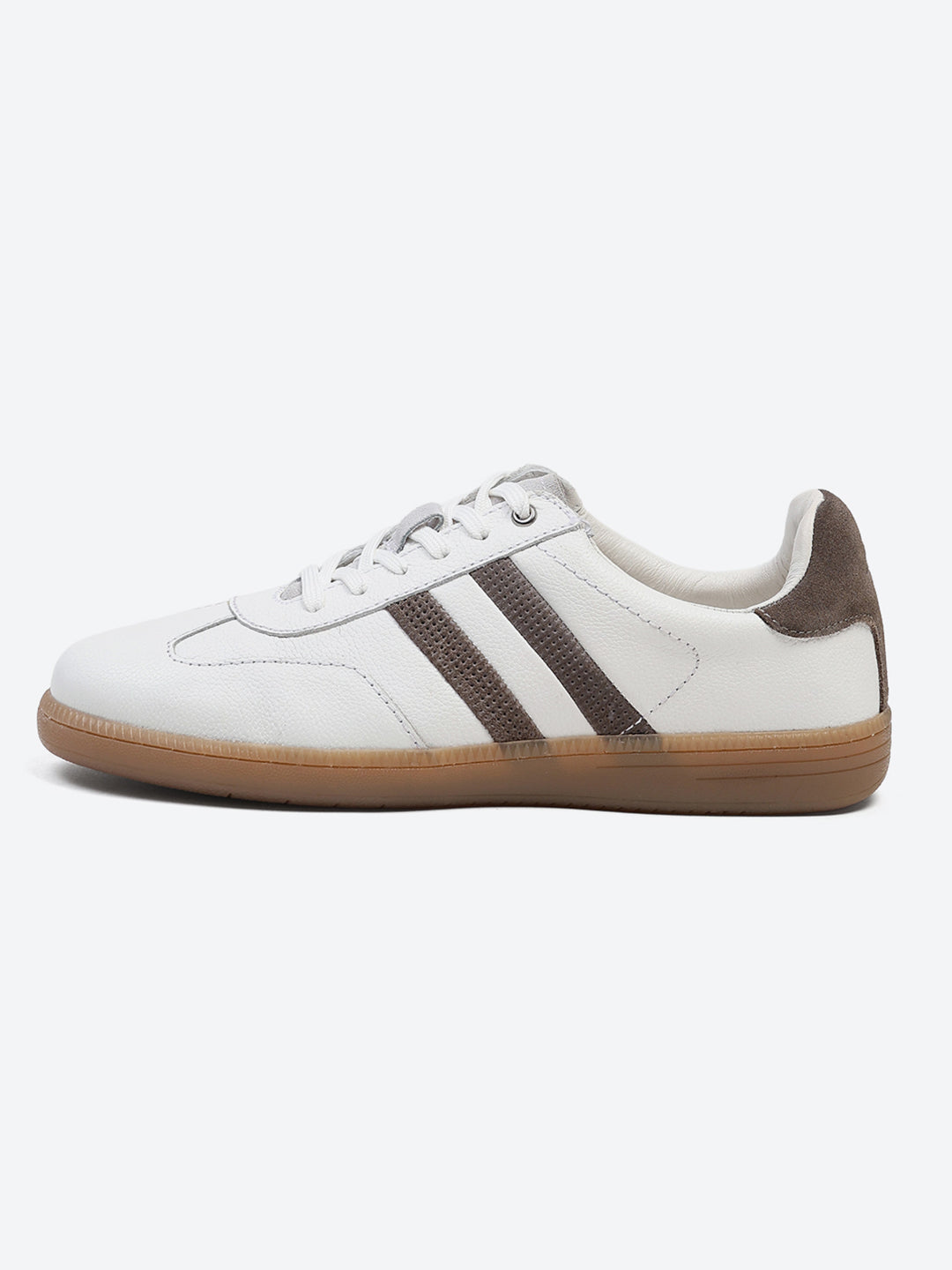 Monte Carlo White Smart Lace-Up Casual Sneakers for Men