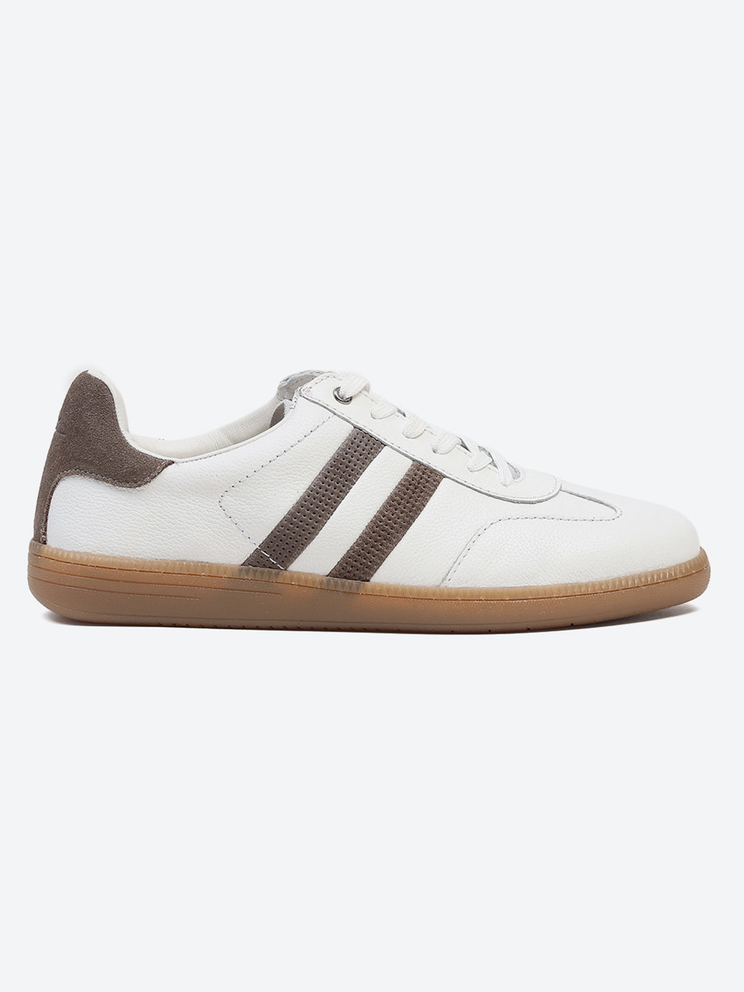 Monte Carlo White Smart Lace-Up Casual Sneakers for Men