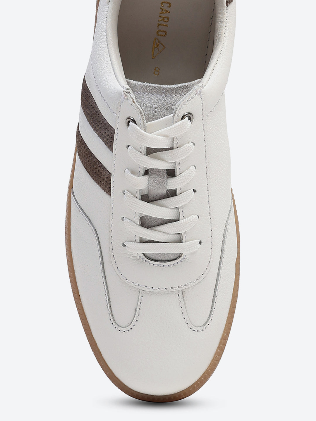 Monte Carlo White Smart Lace-Up Casual Sneakers for Men