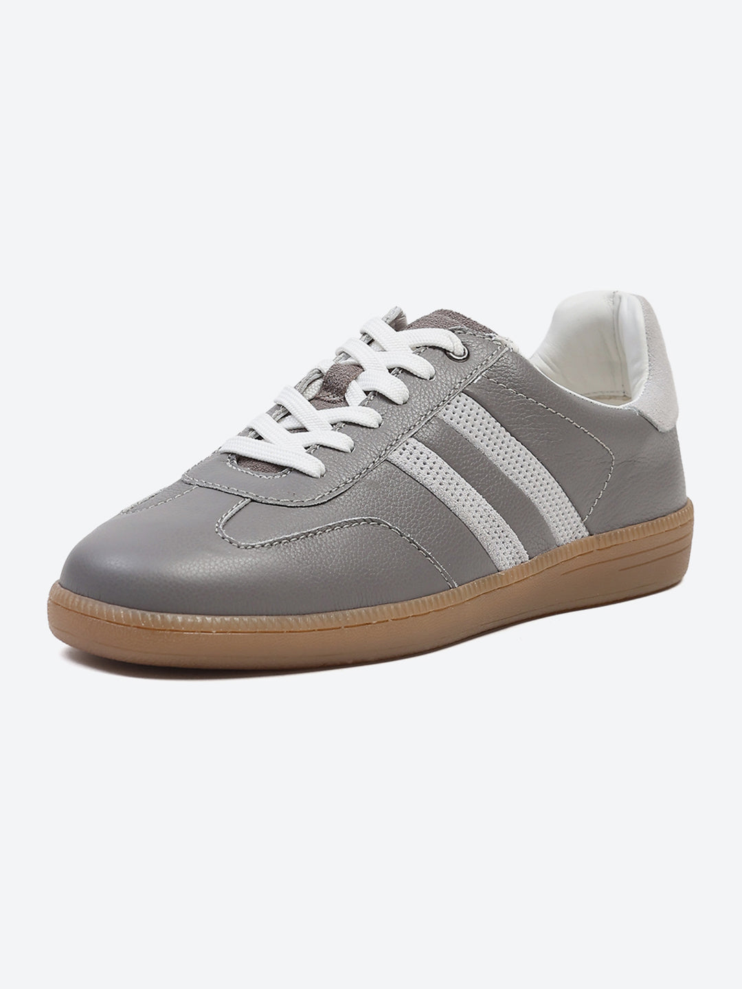 Monte Carlo Grey Smart Lace-Up Casual Sneakers for Men