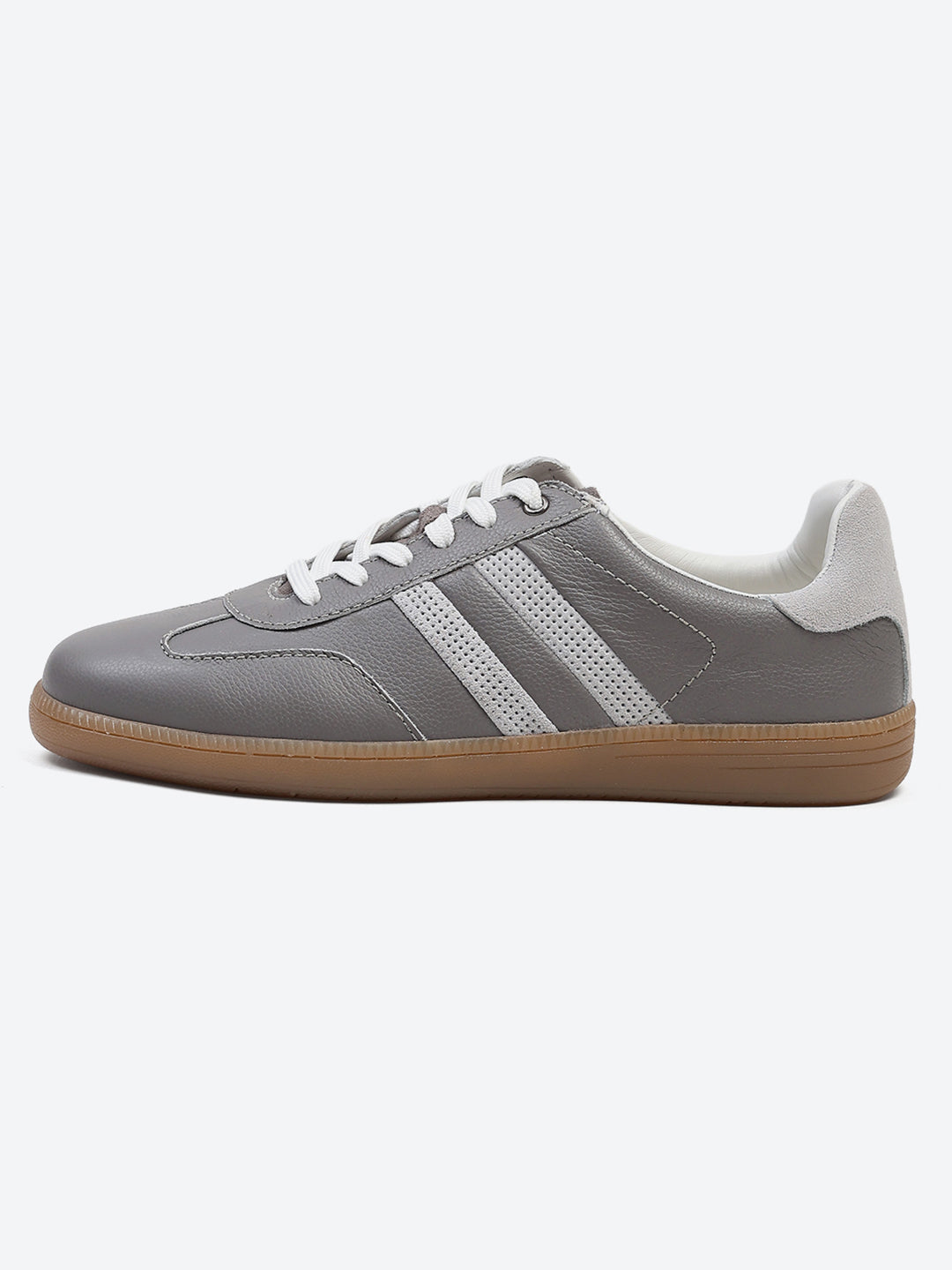 Monte Carlo Grey Smart Lace-Up Casual Sneakers for Men