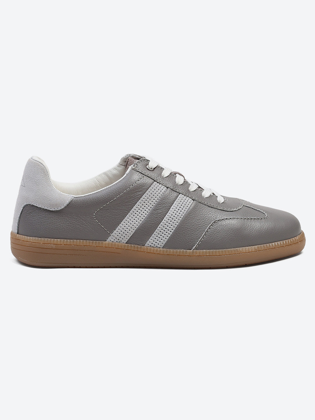 Monte Carlo Grey Smart Lace-Up Casual Sneakers for Men