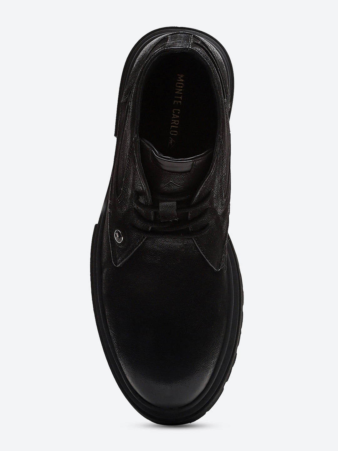 Men Black Lace Up Genuine Leather Comfortable and Light weight Outdoor Boots