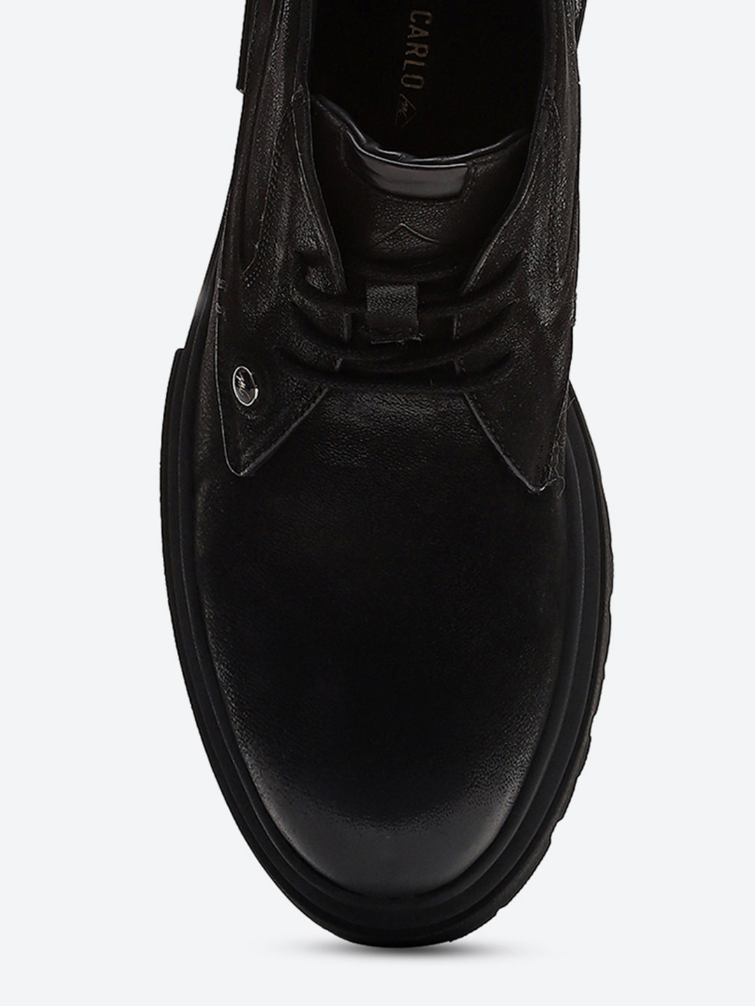 Men Black Lace Up Genuine Leather Comfortable and Light weight Outdoor Boots