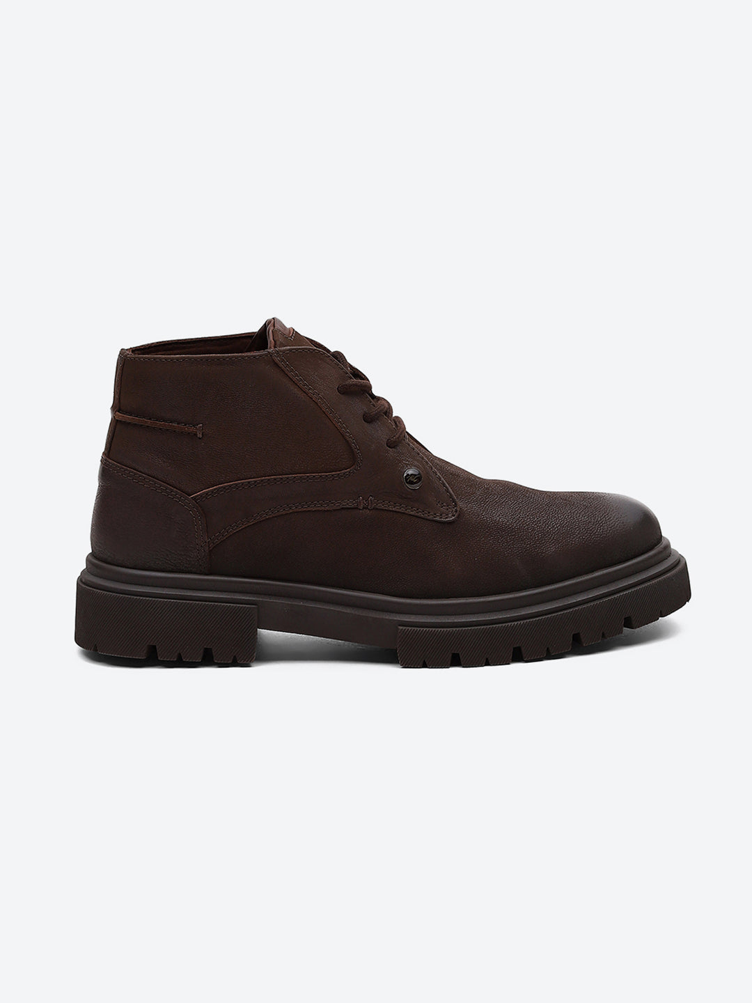 Men Brown Lace Up Genuine Leather Comfortable and Light weight Outdoor Boots