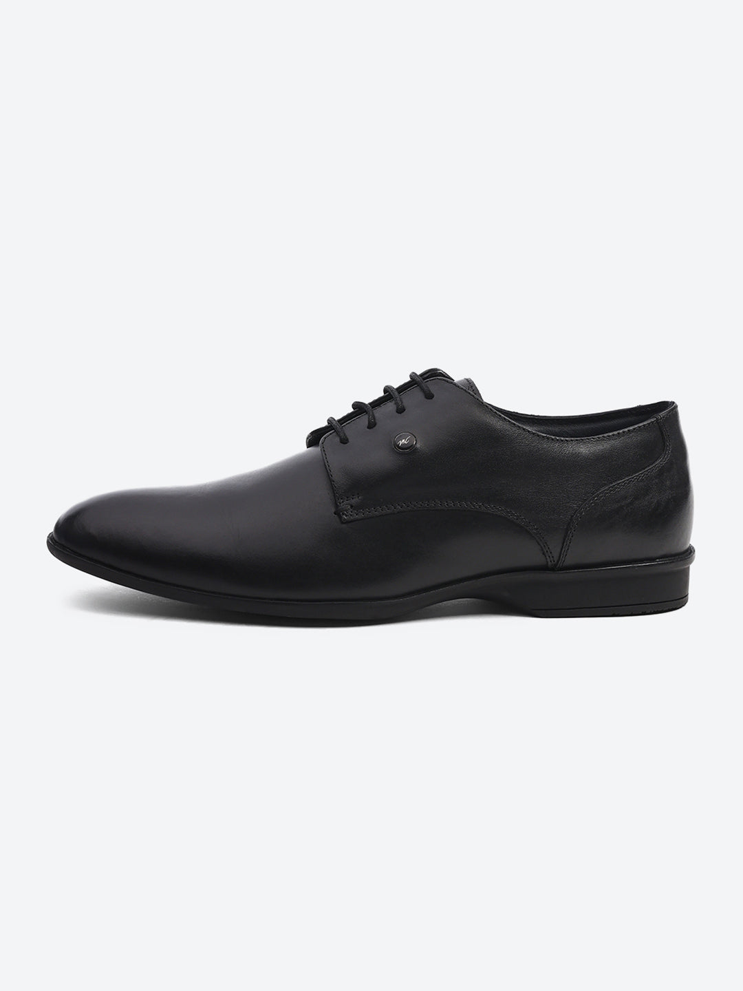 Men Black Lace Up Genuine Leather Formal Derbys