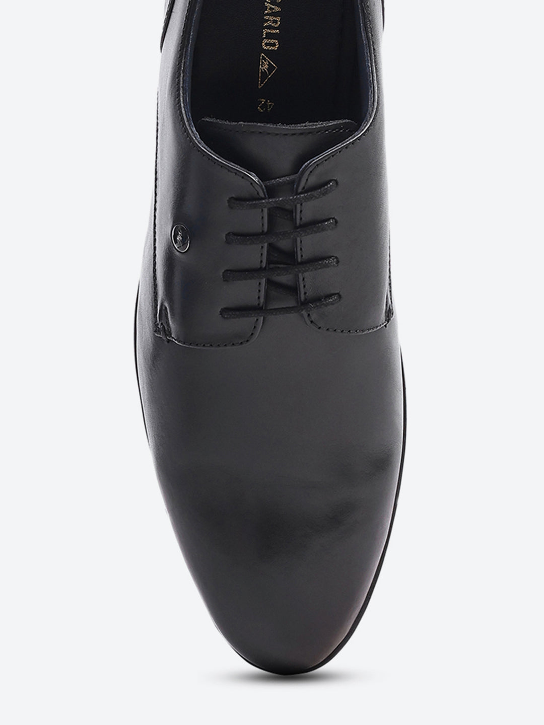 Men Black Lace Up Genuine Leather Formal Derbys