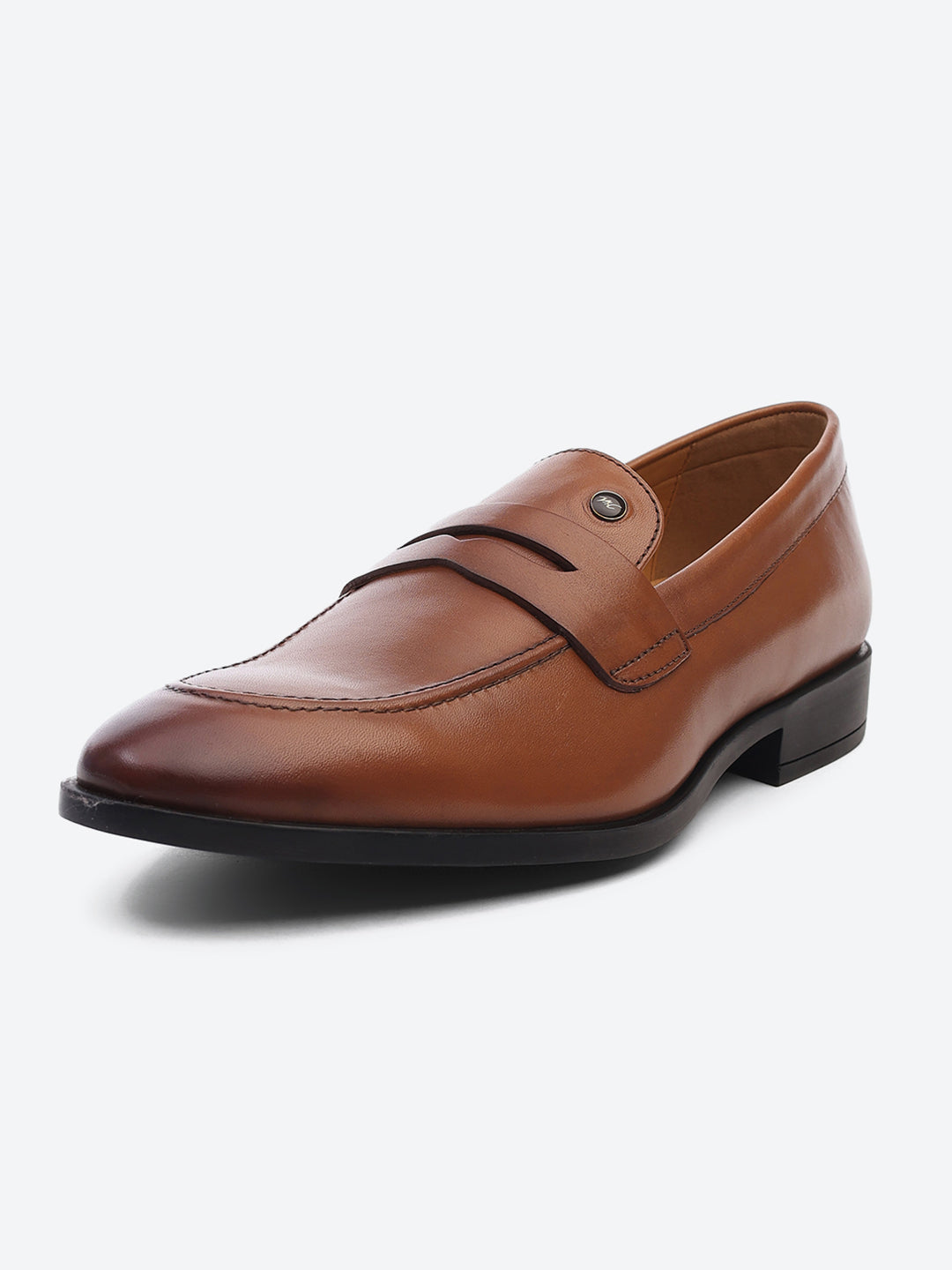 Men Tan Slip on Genuine Leather Loafers
