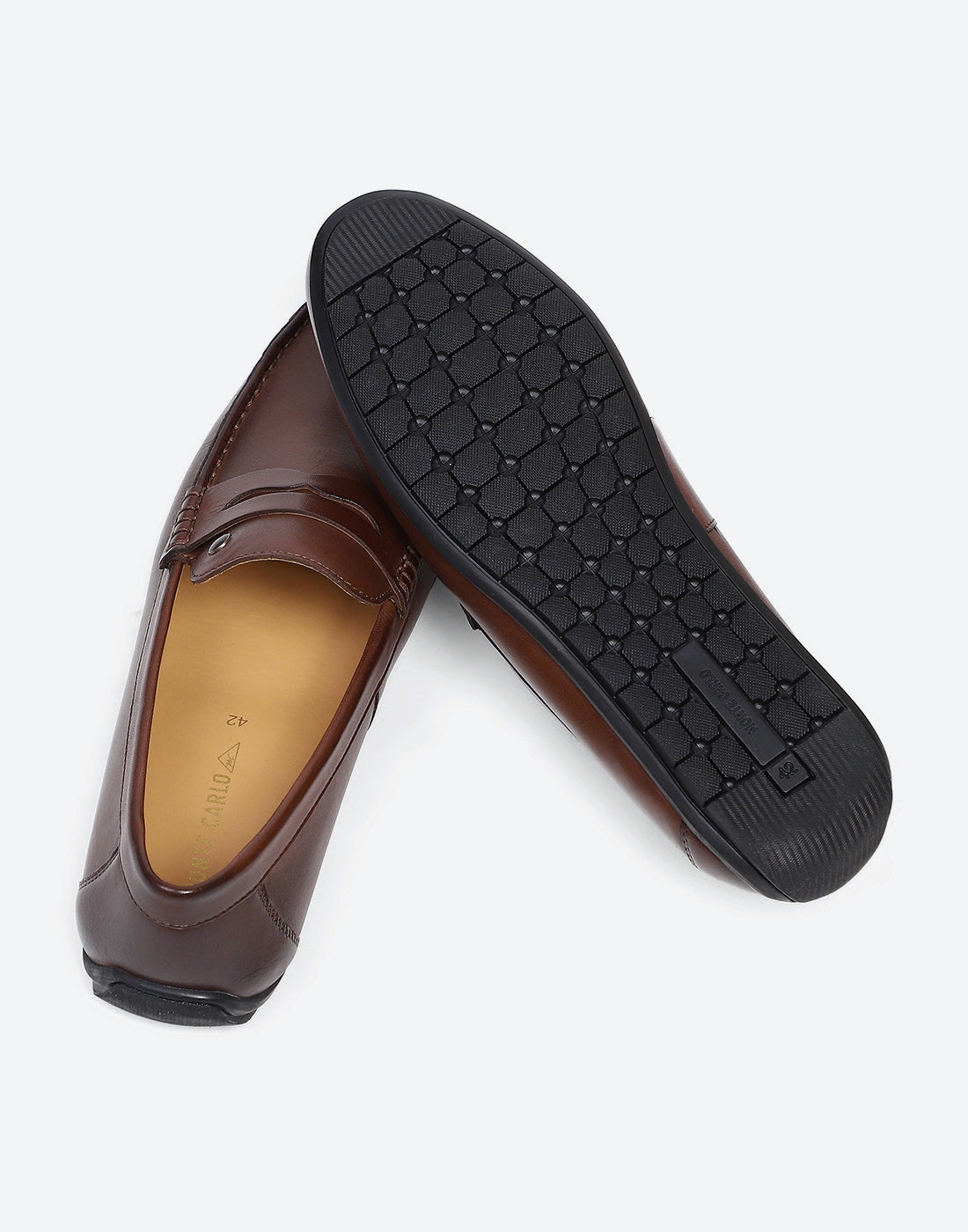 Men Brown Slip on Genuine Leather Loafers