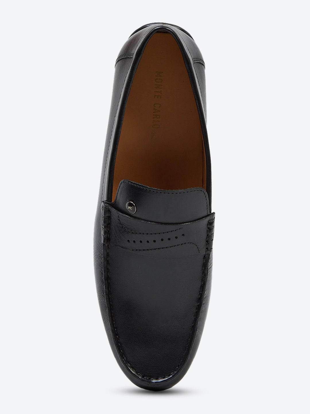 Men Black Slip on Genuine Leather Loafers