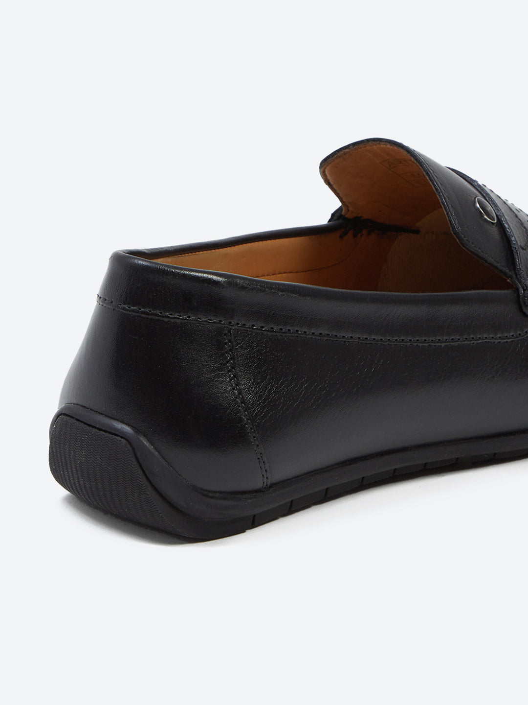 Men Black Slip on Genuine Leather Loafers