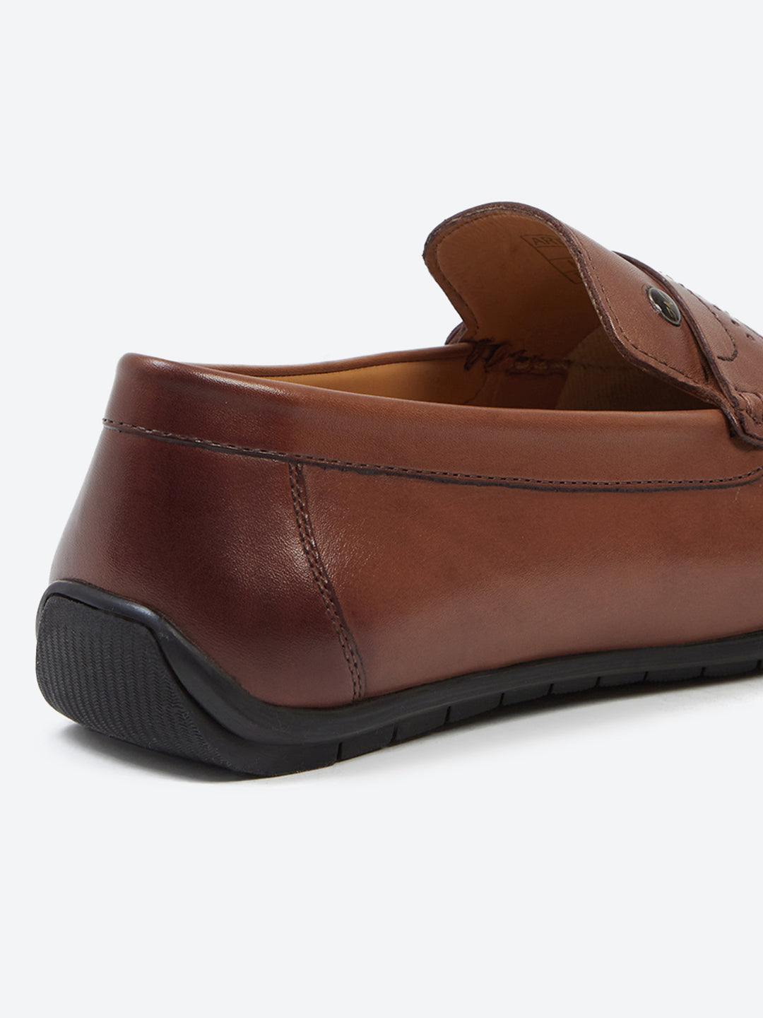 Men Tan Slip on Genuine Leather Loafers