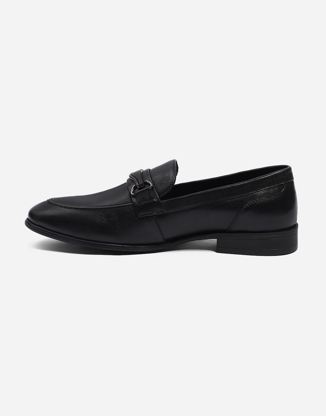 Men Black Slip on Genuine Leather Loafers