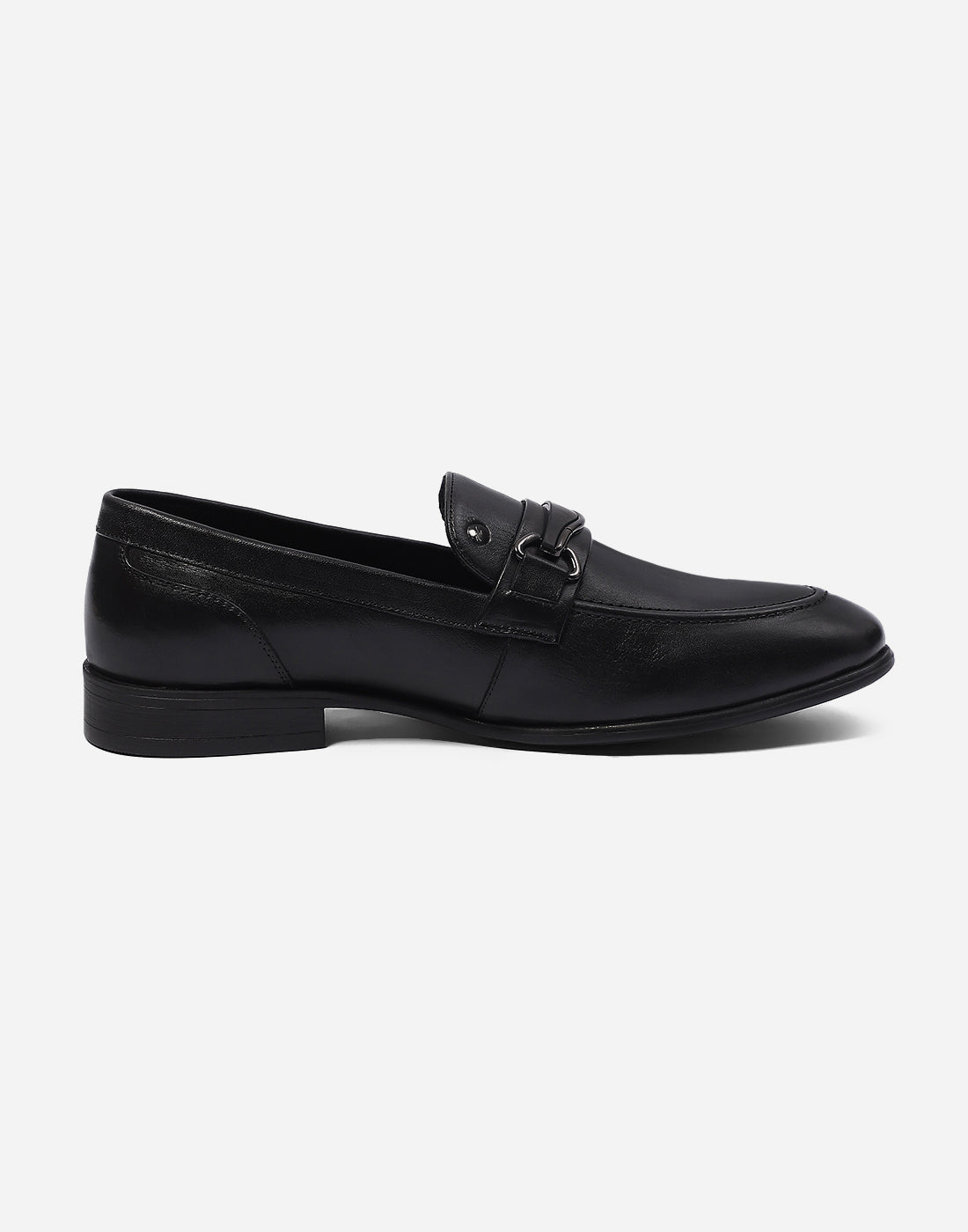 Men Black Slip on Genuine Leather Loafers