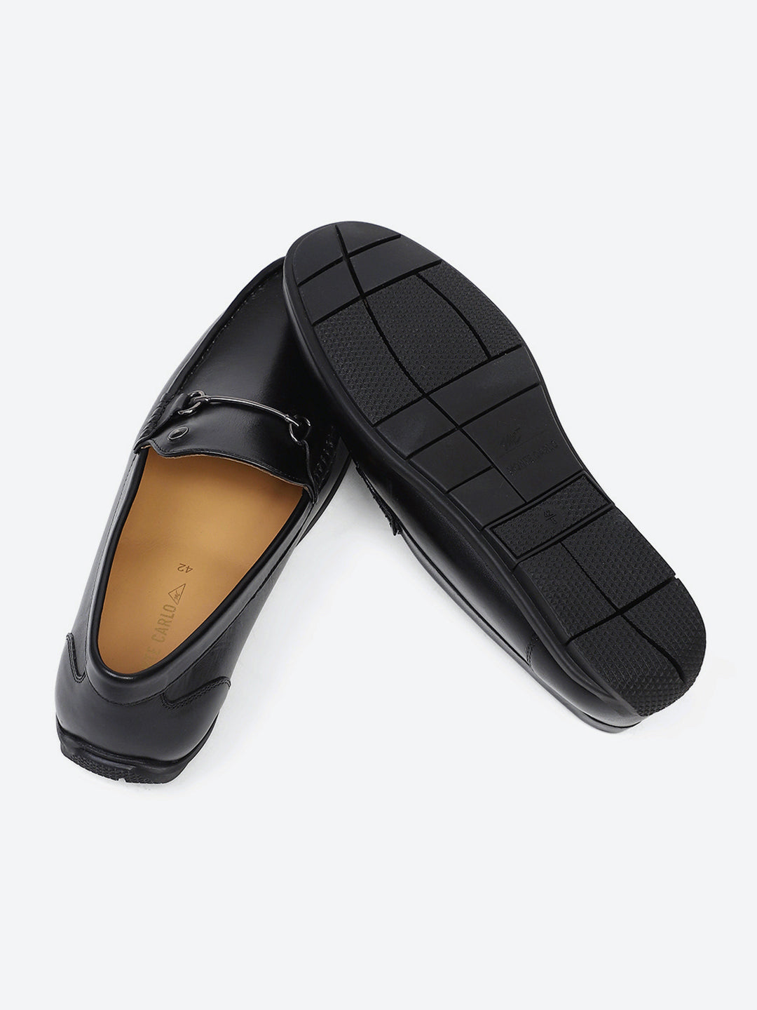 Men Black Slip on Genuine Leather Loafers