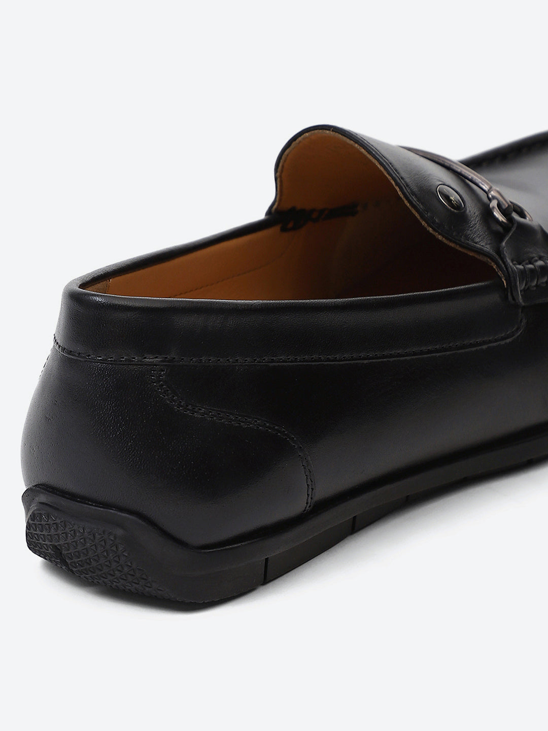 Men Black Slip on Genuine Leather Loafers