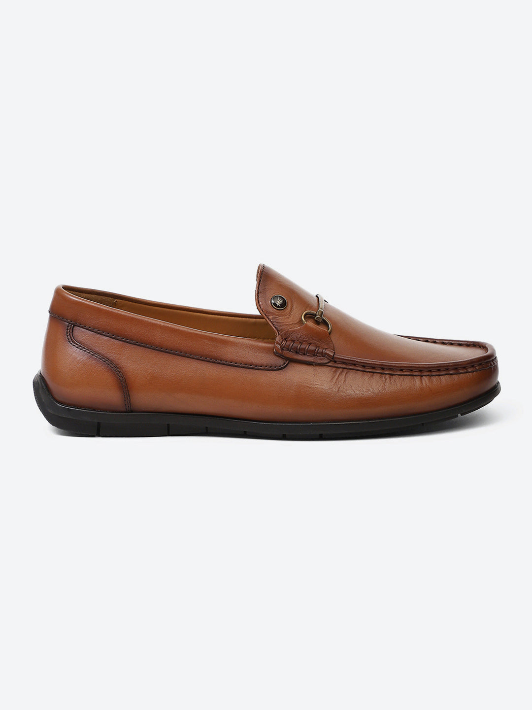 Men Tan Slip on Genuine Leather Loafers