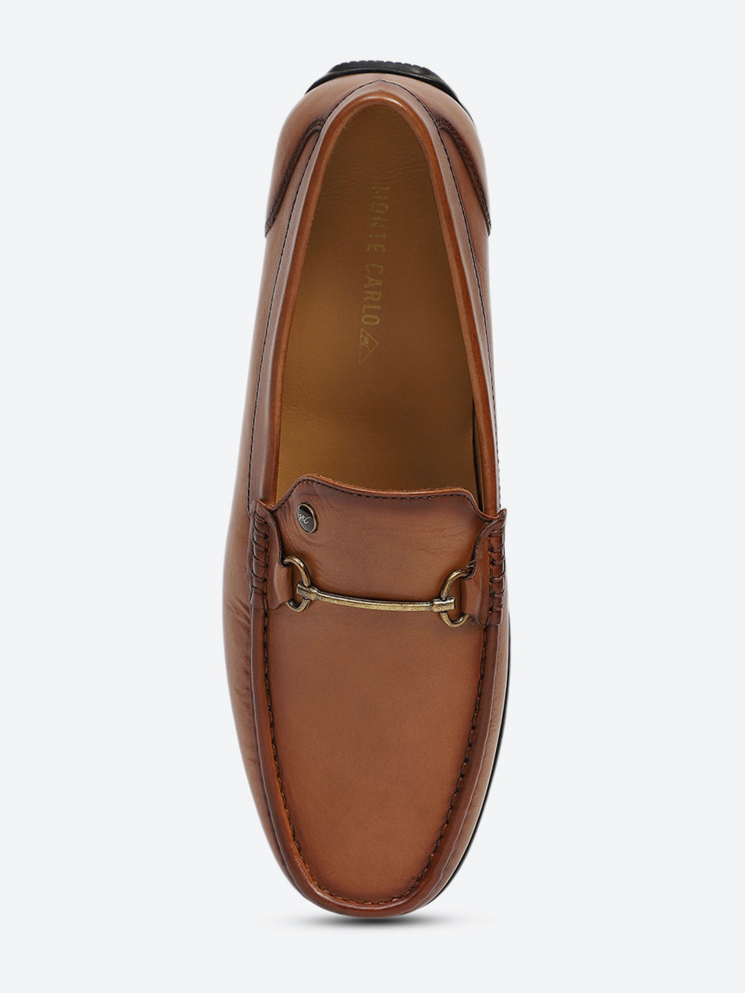 Men Tan Slip on Genuine Leather Loafers