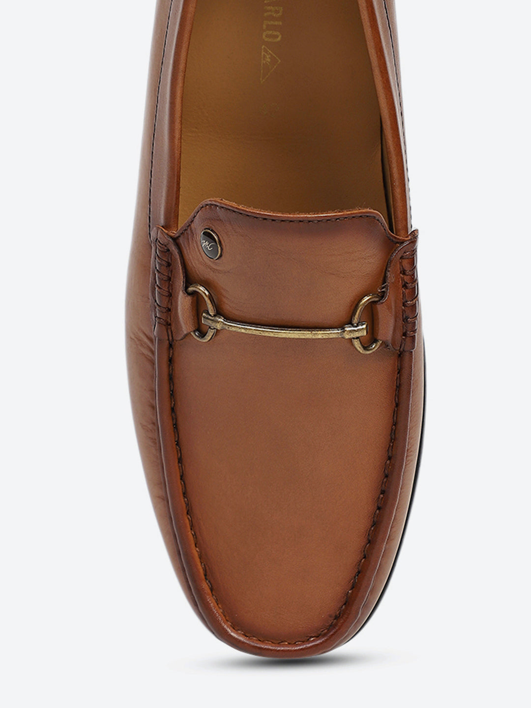 Men Tan Slip on Genuine Leather Loafers