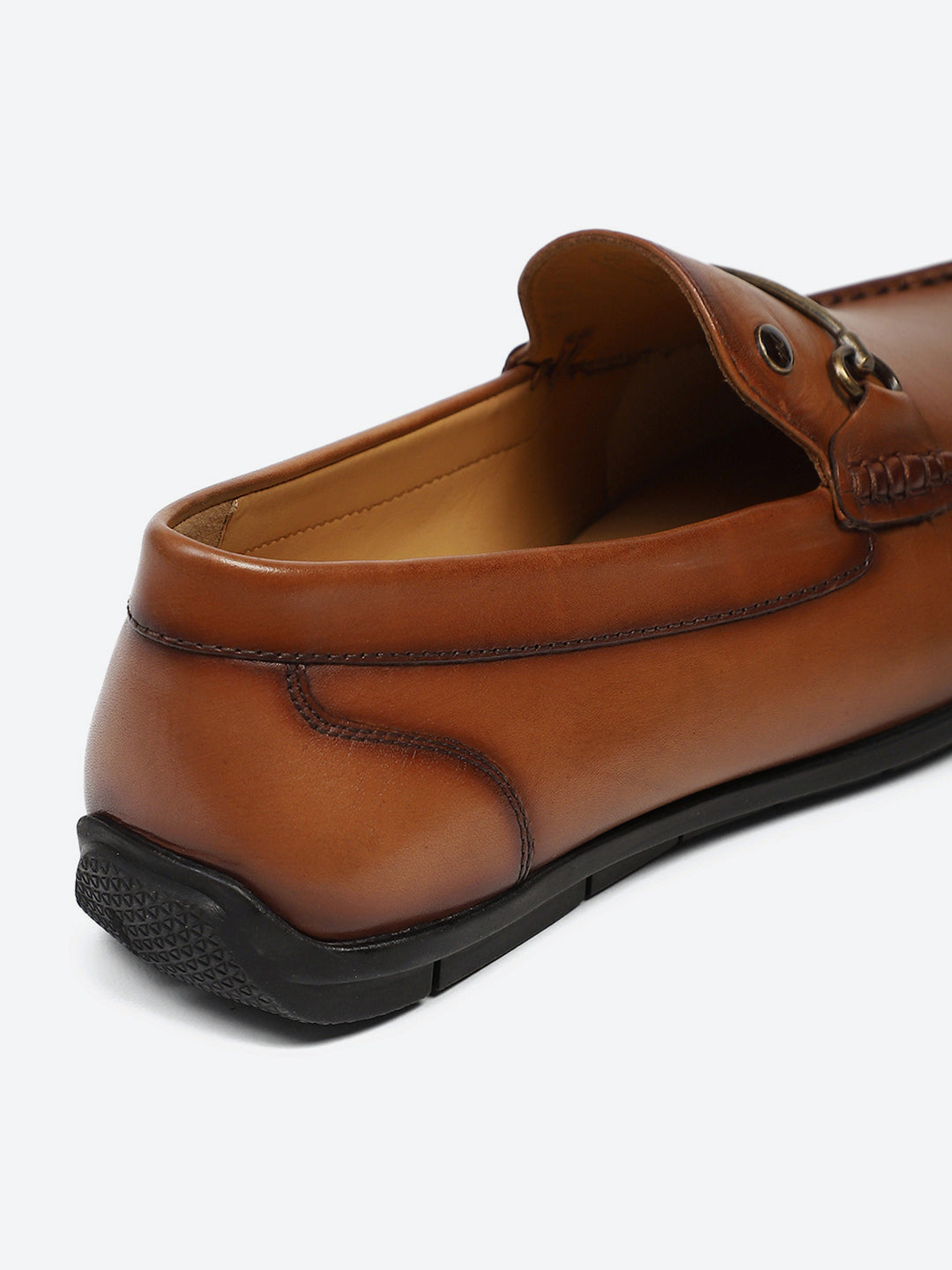 Men Tan Slip on Genuine Leather Loafers