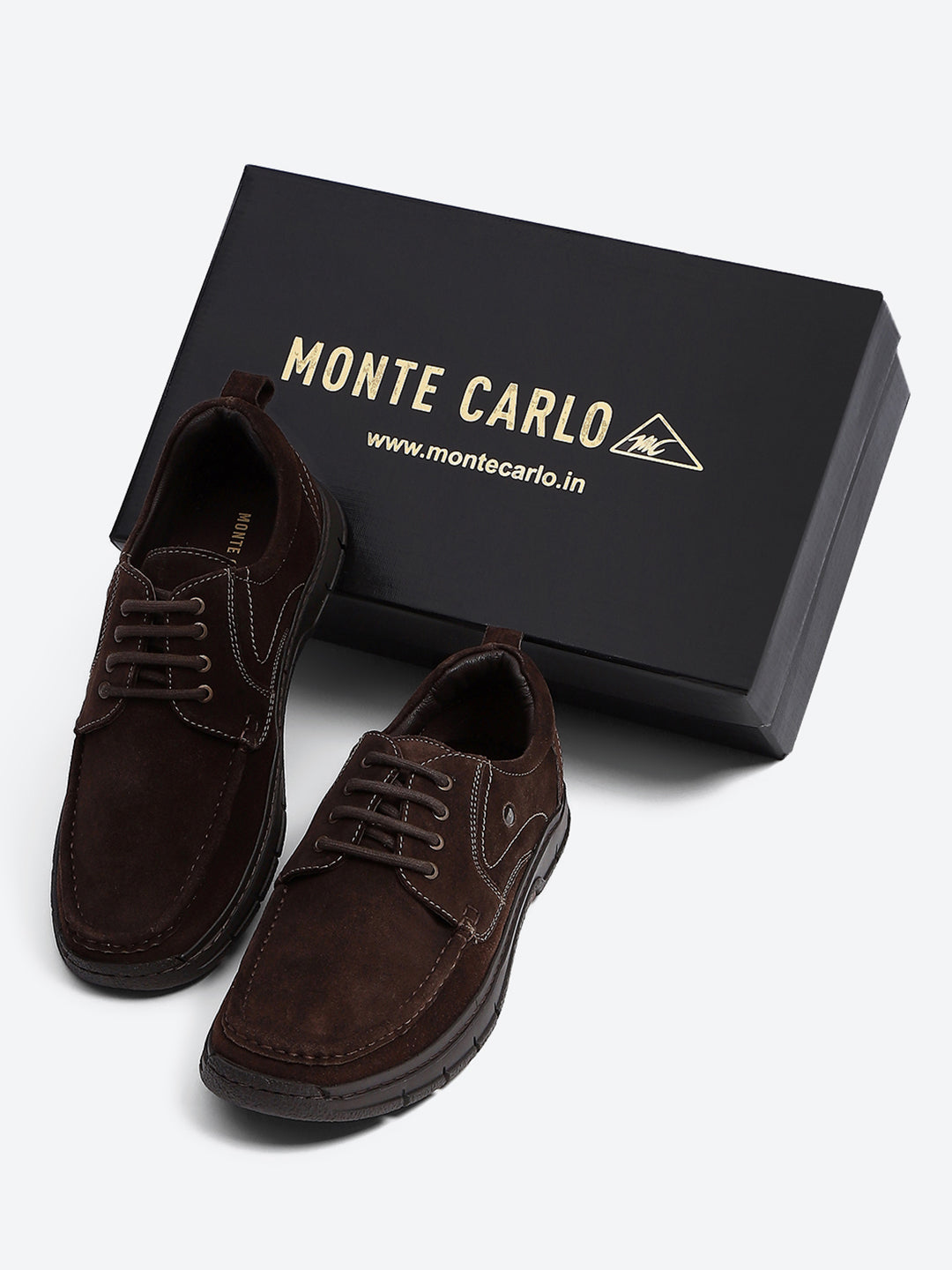 Monte Carlo Brown Moc-Toe | Comfortable Rugged & Everyday Casual Lace Up Style Shoe for Men