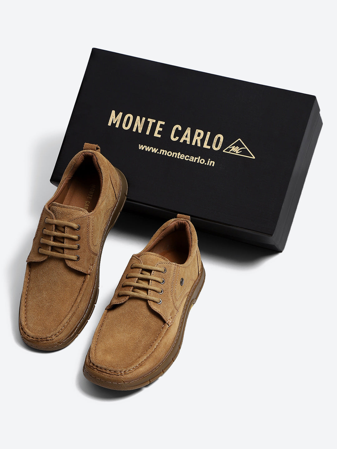 Monte Carlo Tan Moc-Toe | Comfortable Rugged & Everyday Casual Lace Up Style Shoe for Men