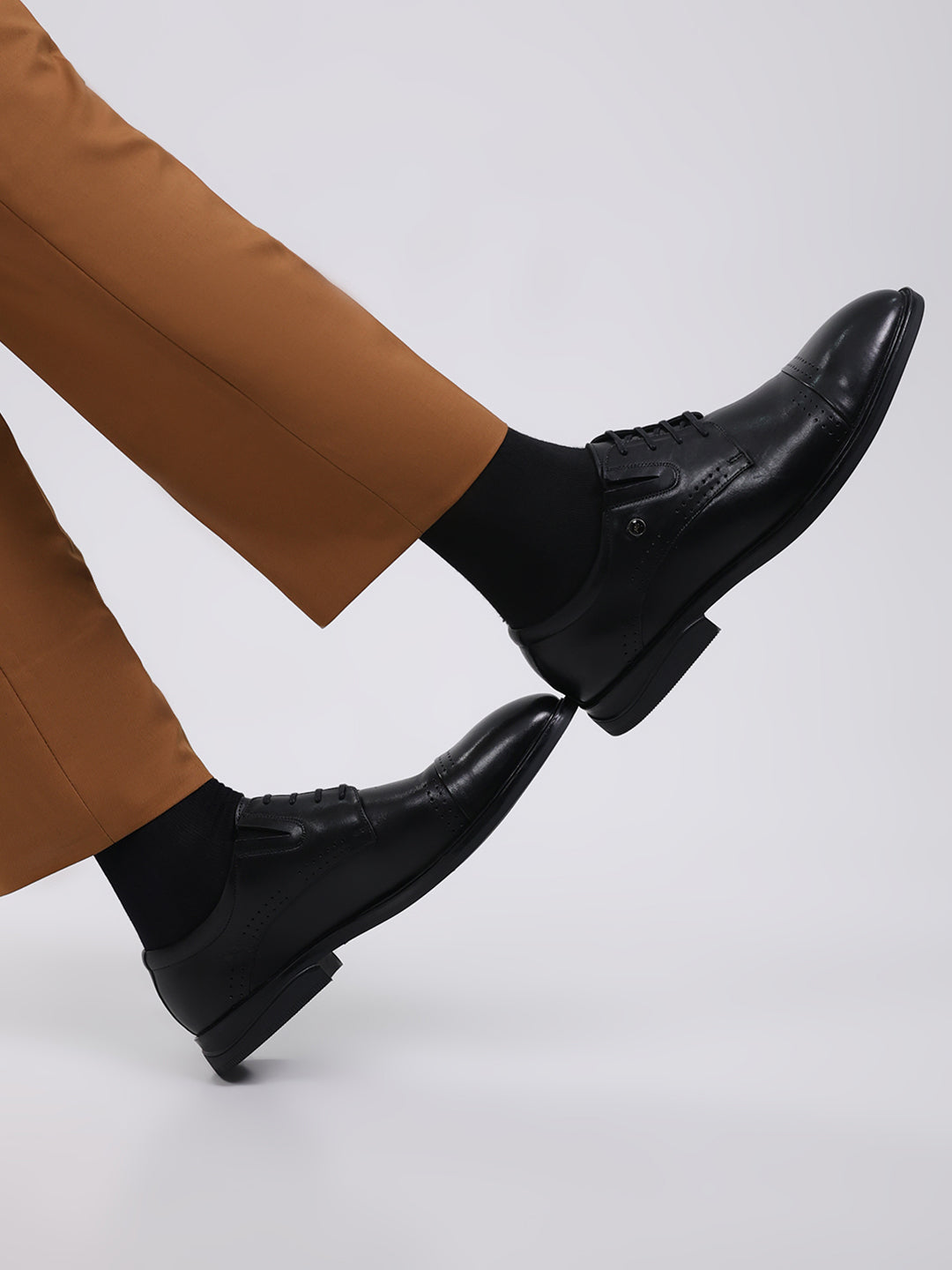 Monte Carlo Formal Derby Black Shoes for Men