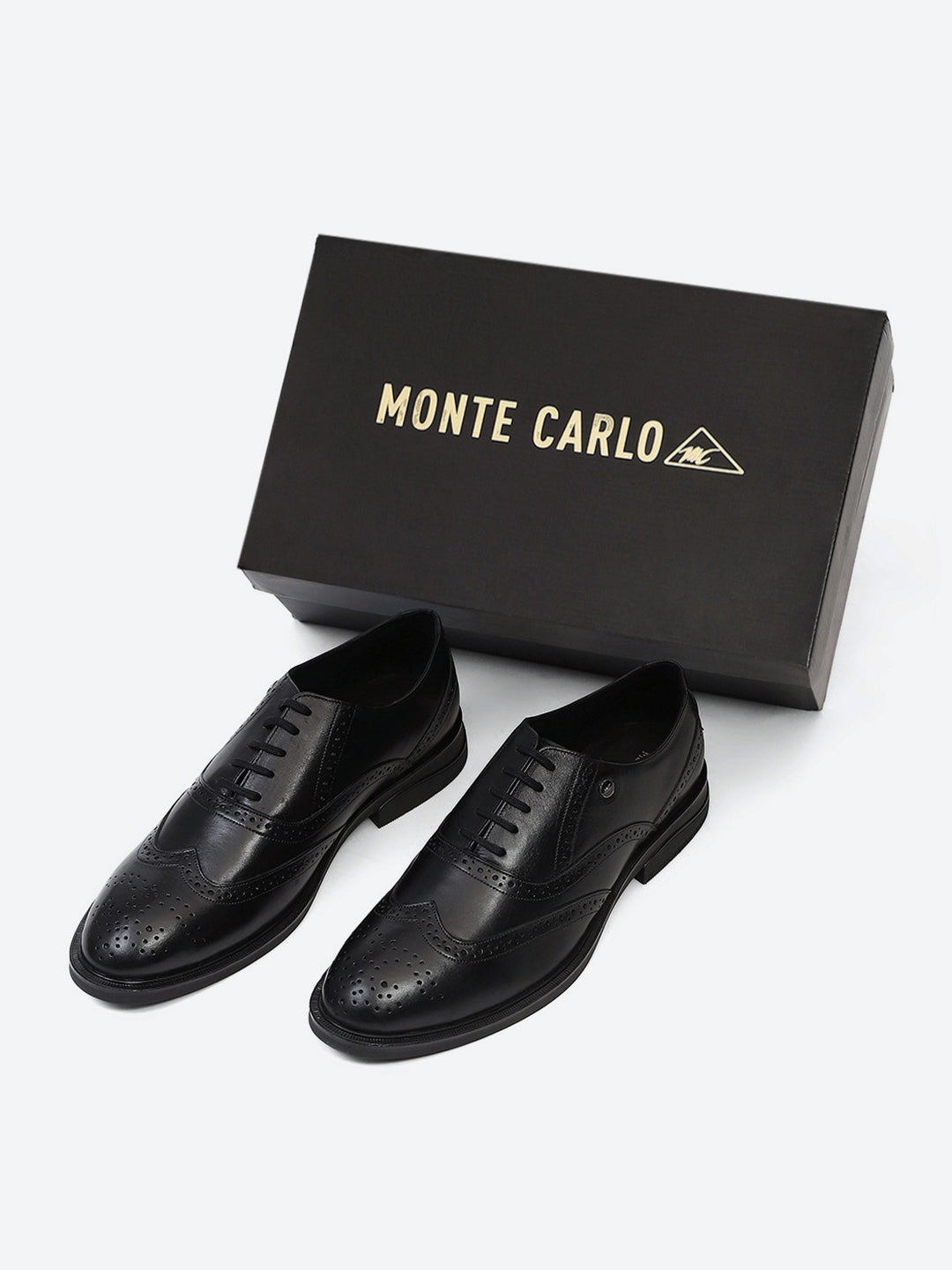 Men Black Lace Up Genuine Leather Formal Oxfords