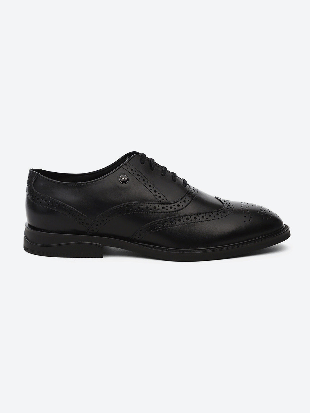 Men Black Lace Up Genuine Leather Formal Oxfords