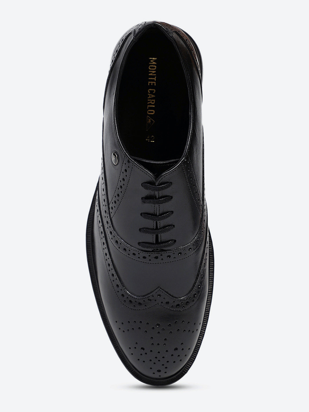 Men Black Lace Up Genuine Leather Formal Oxfords