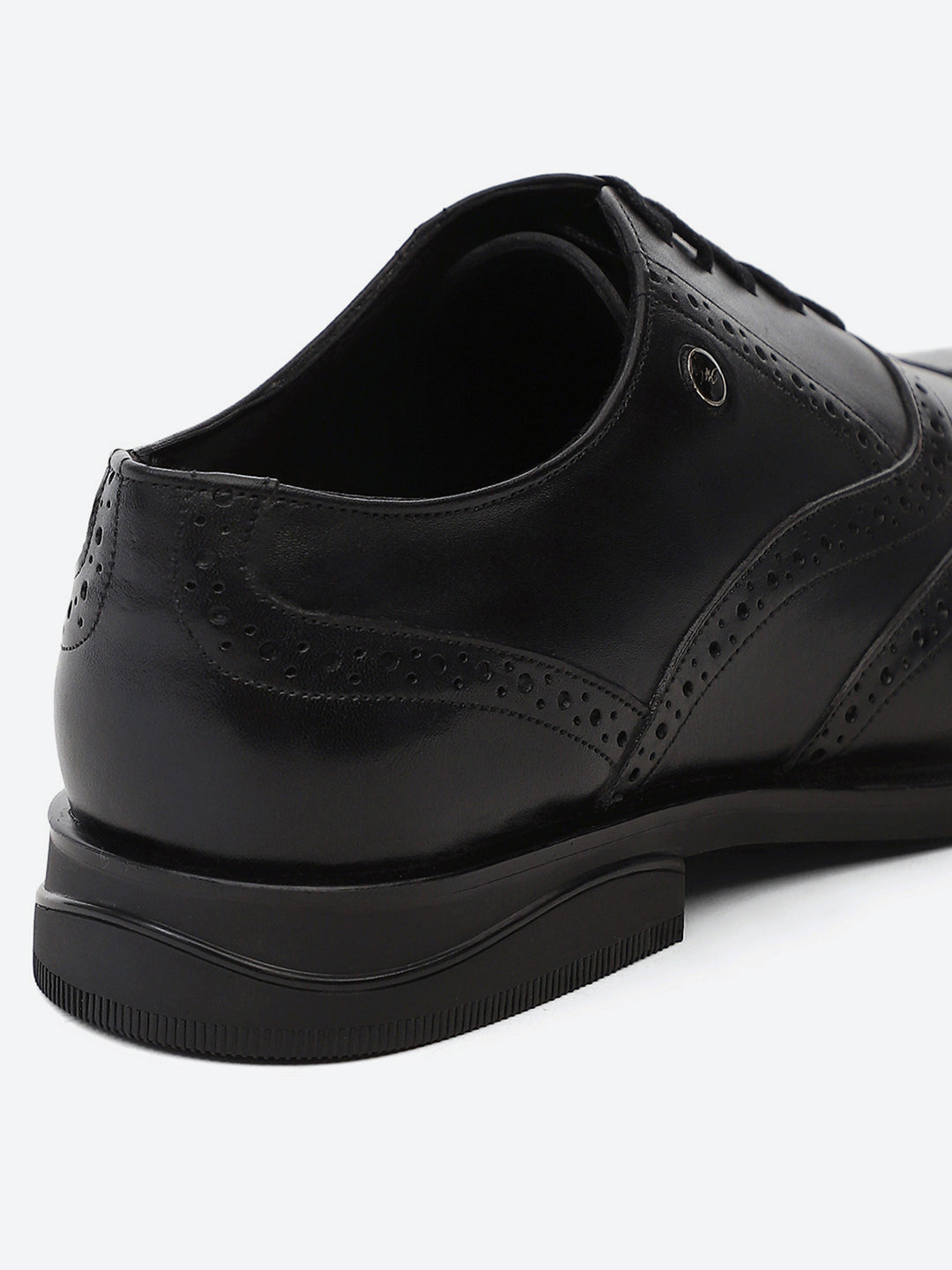 Men Black Lace Up Genuine Leather Formal Oxfords